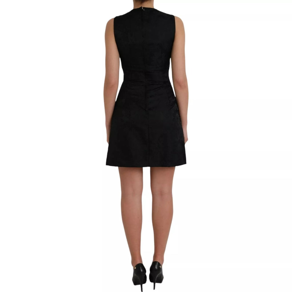 Black Sleeveless Bodycon A-line Mini Dress
