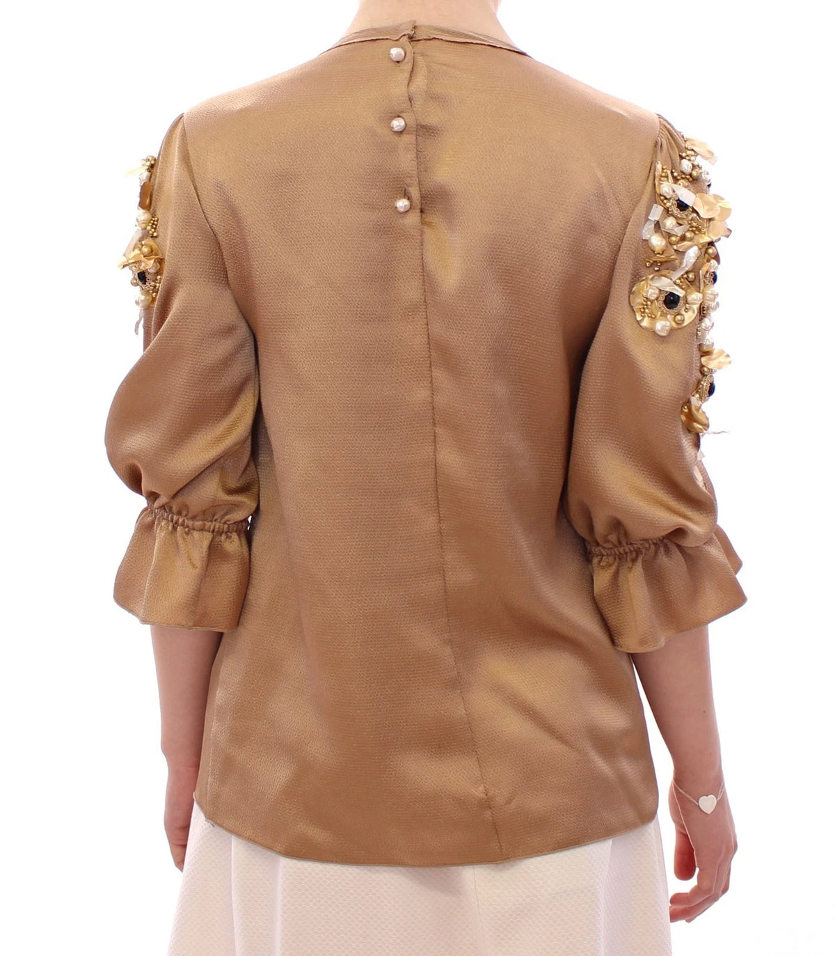 Gold SPECIAL Piece Runway Crystal Blouse