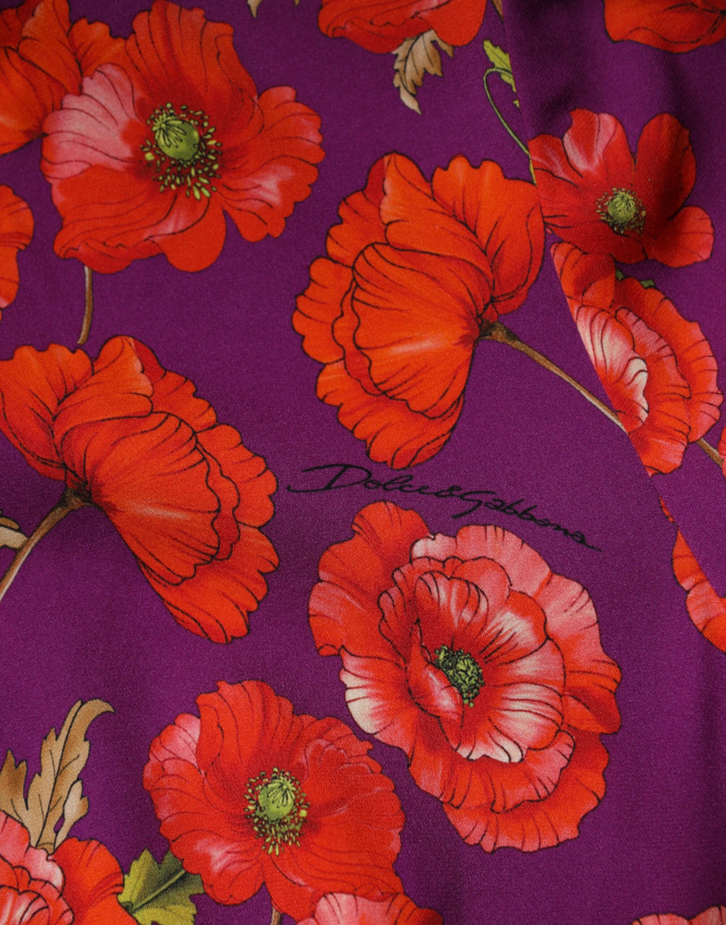 Purple Silk Floral Print Midi Sheath Dress