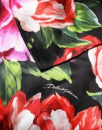 Black Floral Fiori Pittorici Bodycon Dress