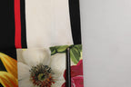 Multicolor Pachwork Charmeuse Floral Shift Dress