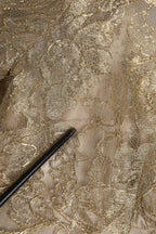 Gold Floral Lace A-line Sheath Mini Dress