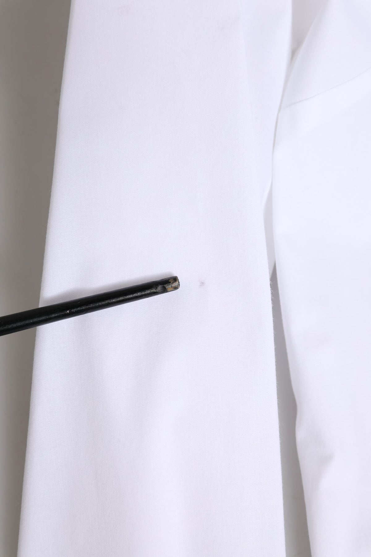 White Cotton Collared Buttoned Dress Shirt Top