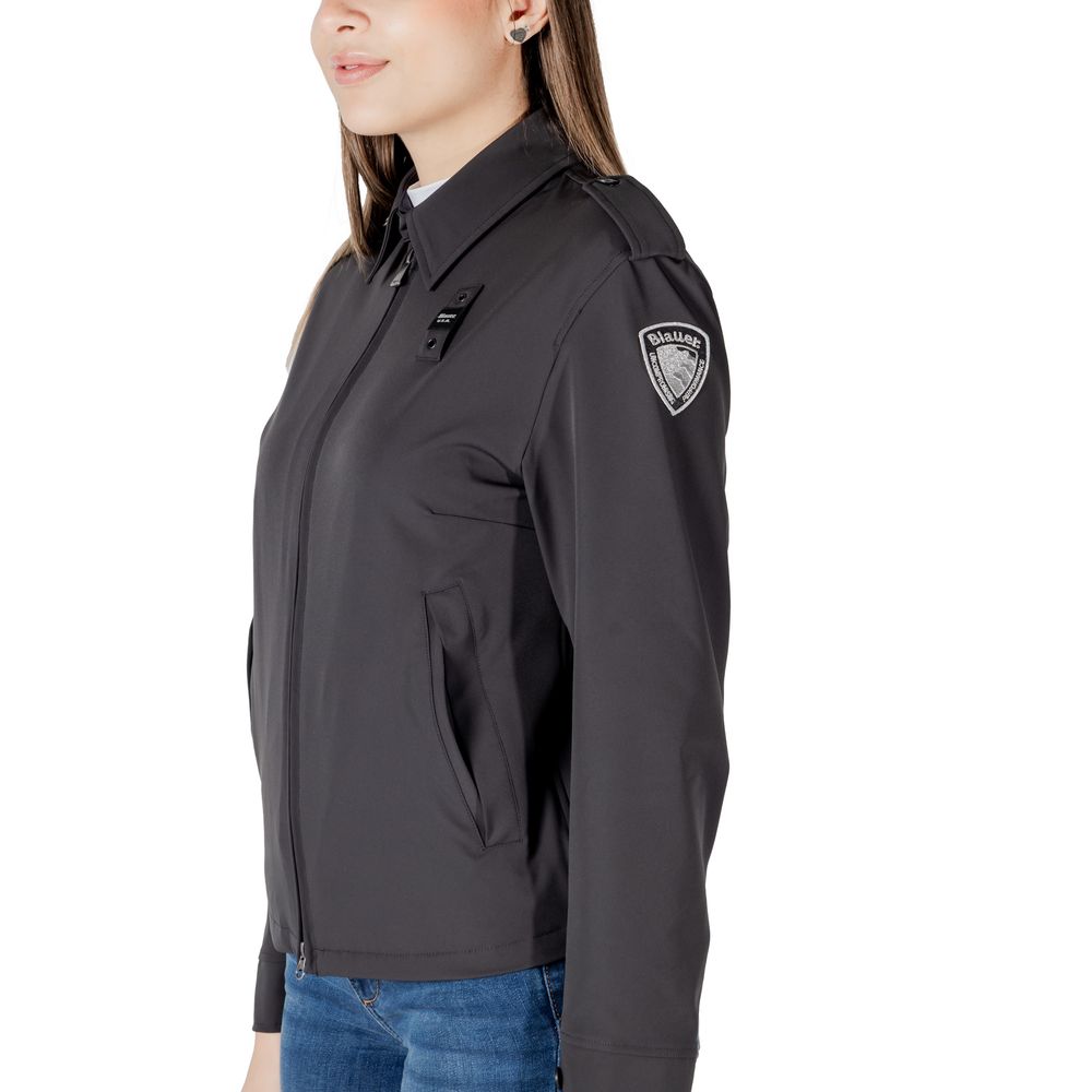 Black Polyamide Biker Jacket