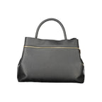 Black Polyurethane Women's Tote Bag