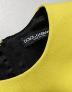 Yellow A-line Sheath Sleeveless Mini Dress