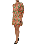 Multicolor Floral Embroidery Aline Mini Dress