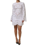 White Cut Out A-line Sheath Mini Dress