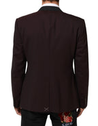 Maroon Wool 2 Buttons Suit Jacket Blazer