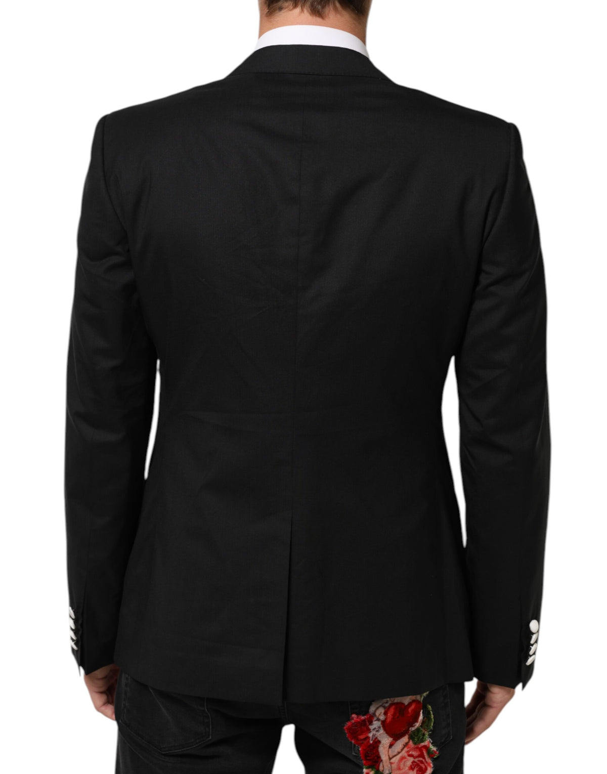 Black White MARTINI 1 Button Men Suit Blazer
