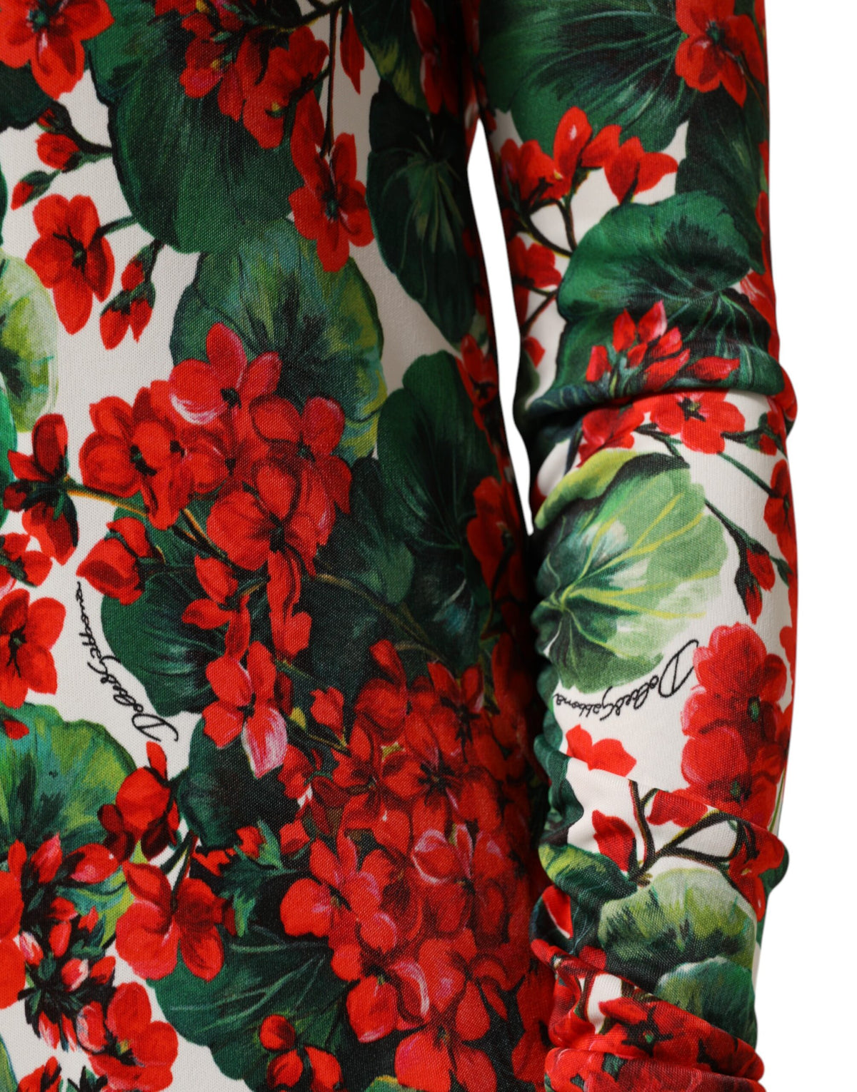Multicolor Floral Short Portofino Dress