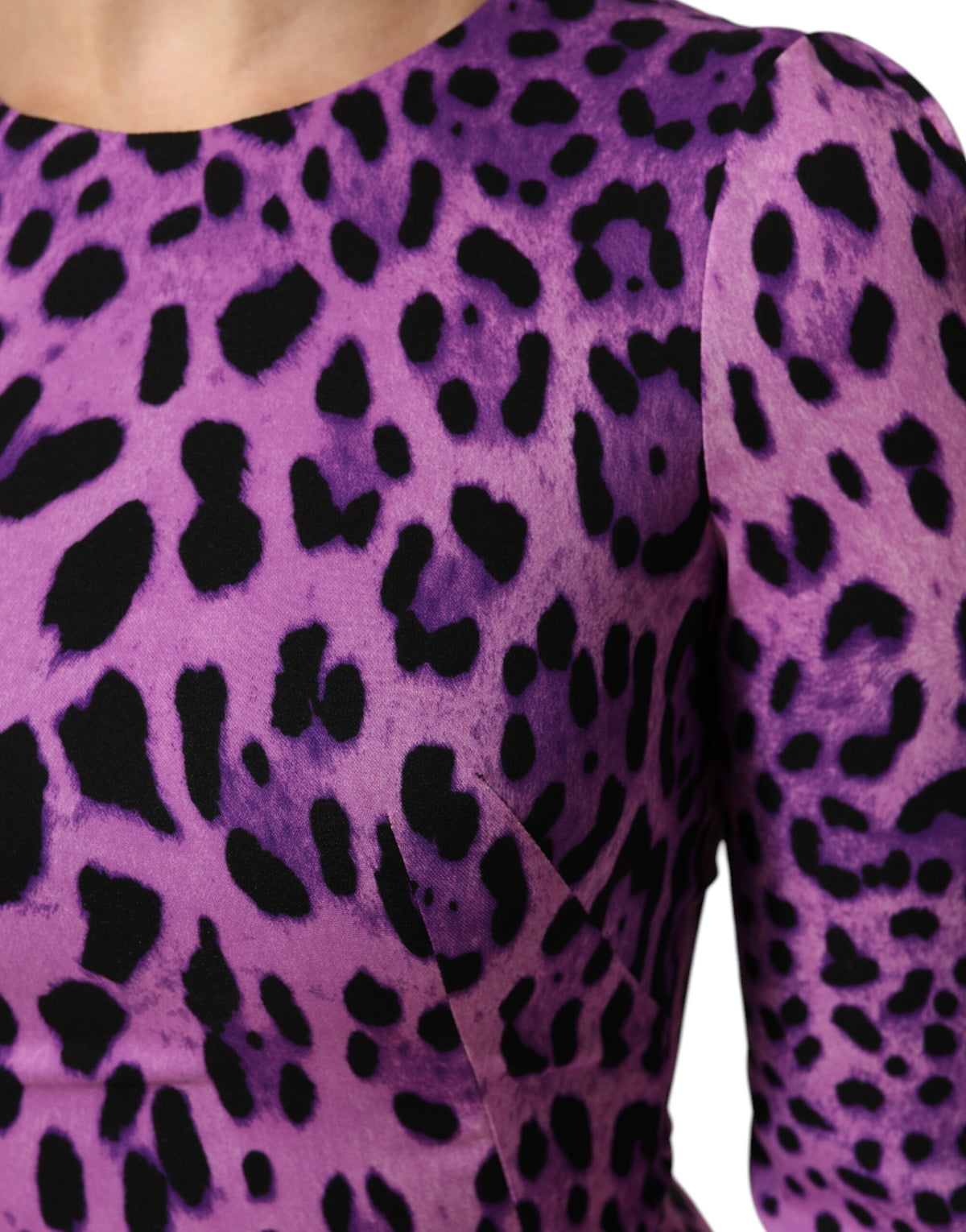 Violet Leopard Sheath Bodycon Mini Dress