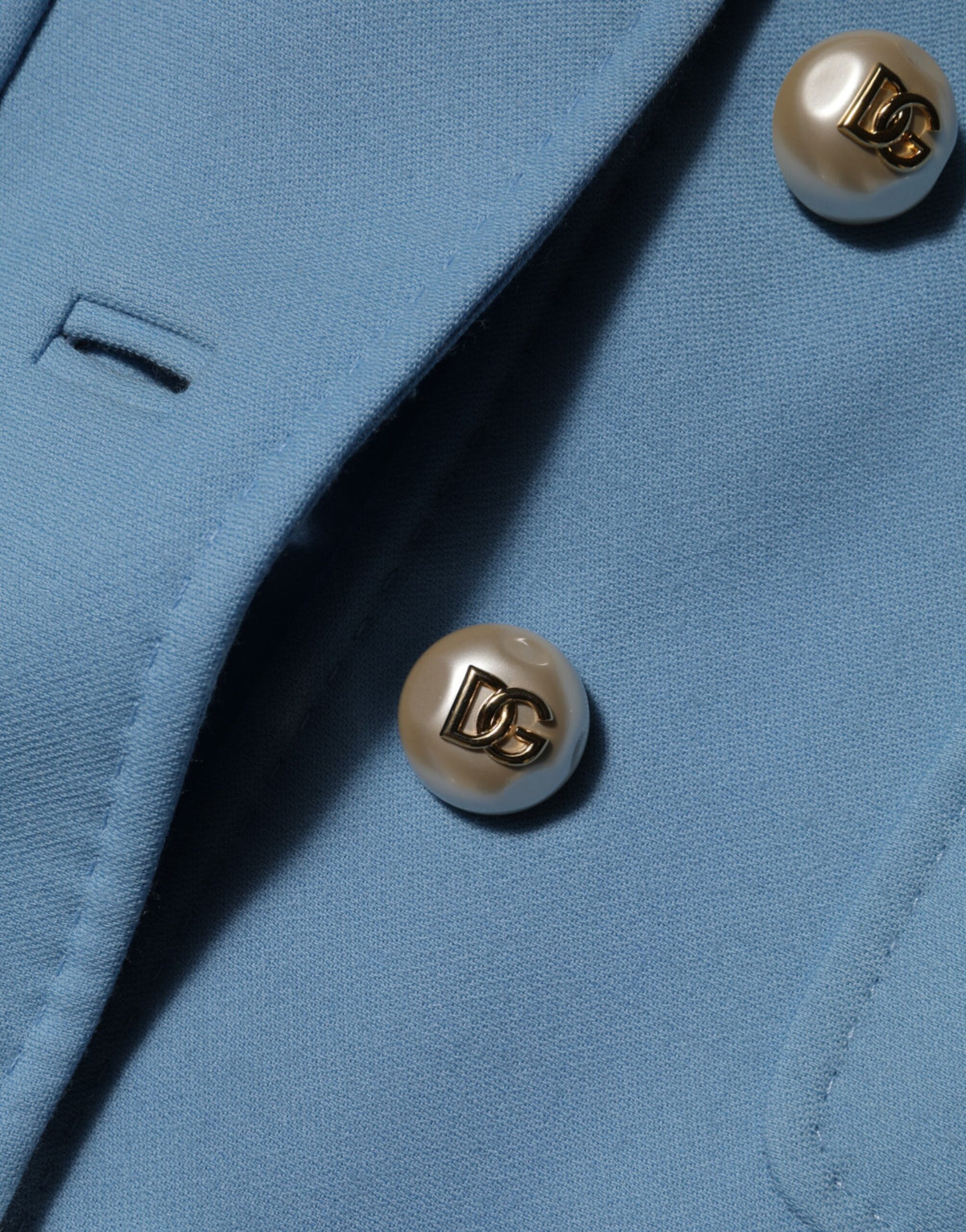 Blue Buttoned Down Trench Coat Jacket