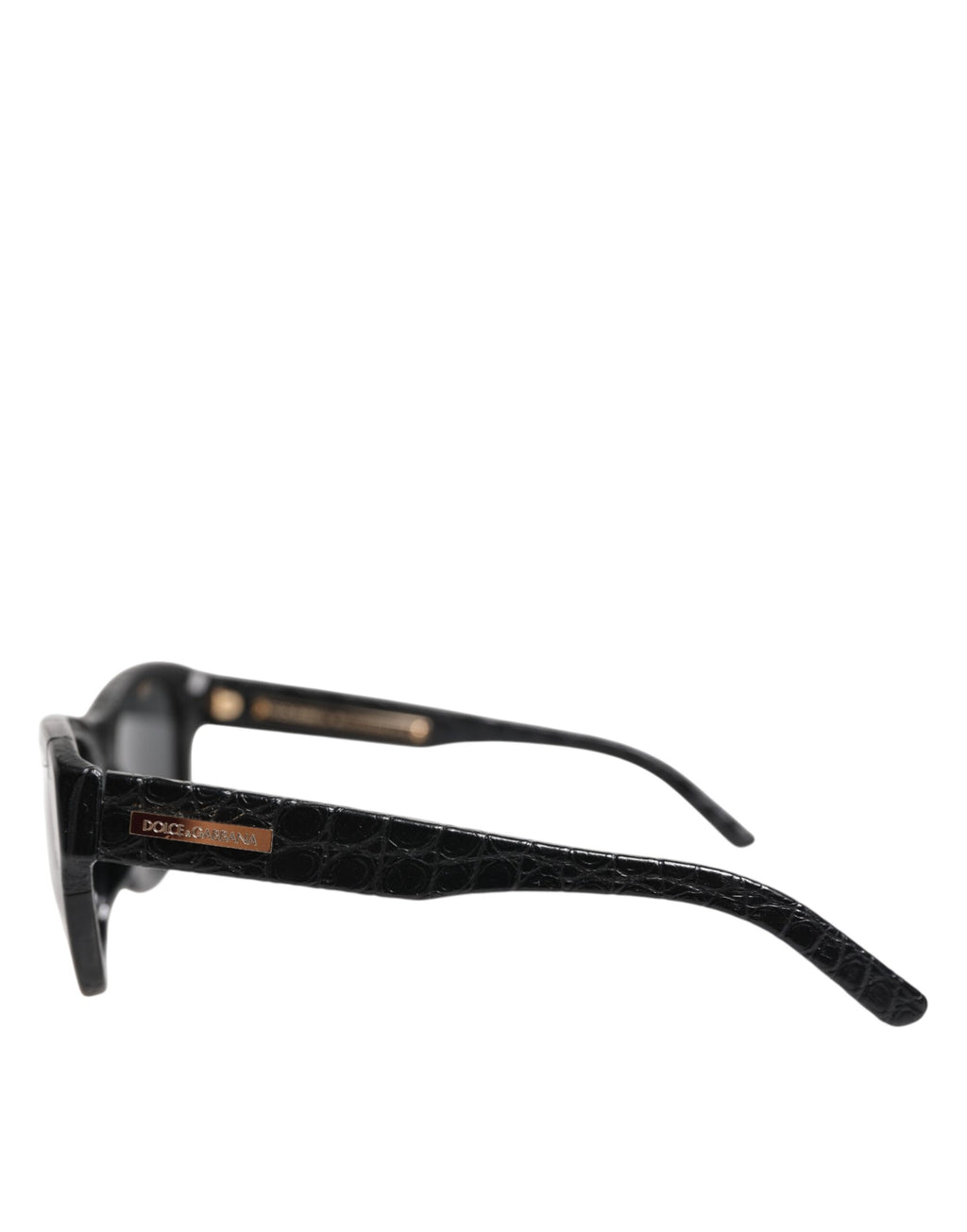 DG4177 Black Leather Frame Tinted Lens Sunglasses