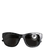 DG4177 Black Leather Frame Tinted Lens Sunglasses