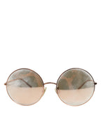DG2215K Gold Metal Round Shades Eyewear Sunglasses