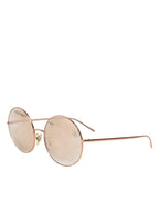 DG2215K Gold Metal Round Shades Eyewear Sunglasses