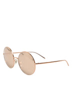 DG2215K Gold Metal Round Shades Eyewear Sunglasses