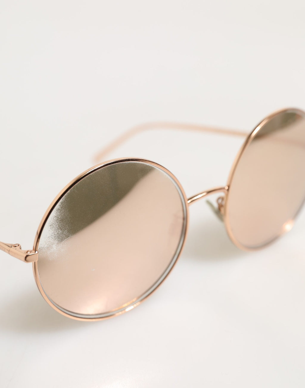 DG2215K Gold Metal Round Shades Eyewear Sunglasses