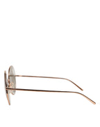 Rose Gold Plated Round Lenses Shades Eyewear Sunglasses