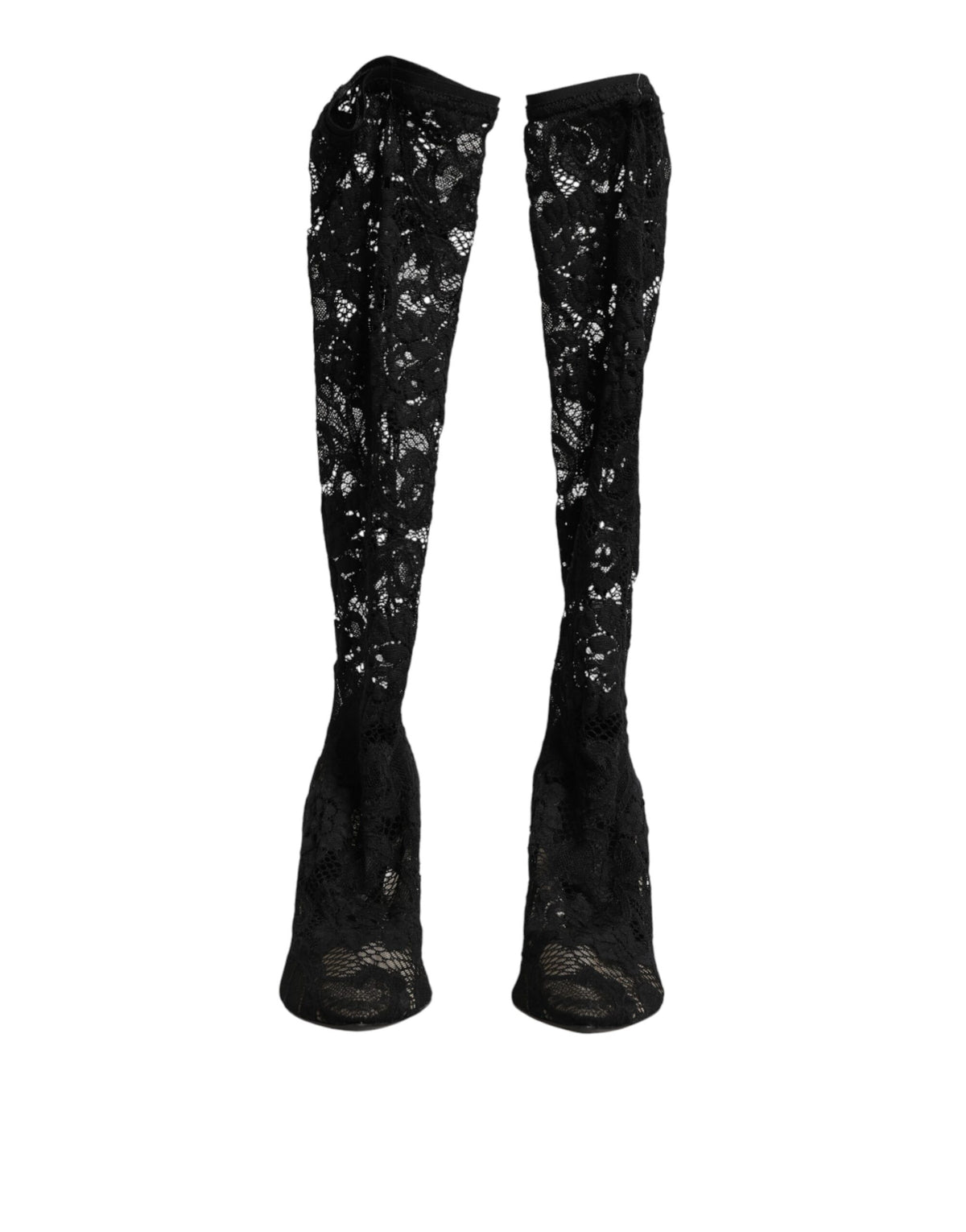 Black Pumps Taormina Lace Socks Boots Shoes