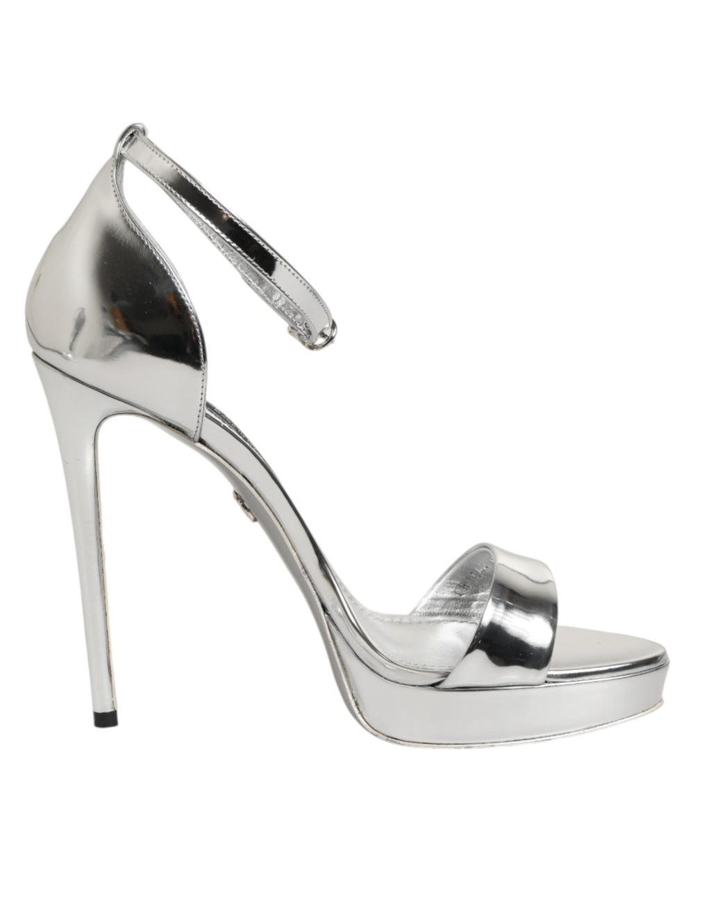 Silver Leather Platform Keira Sandals Shoes