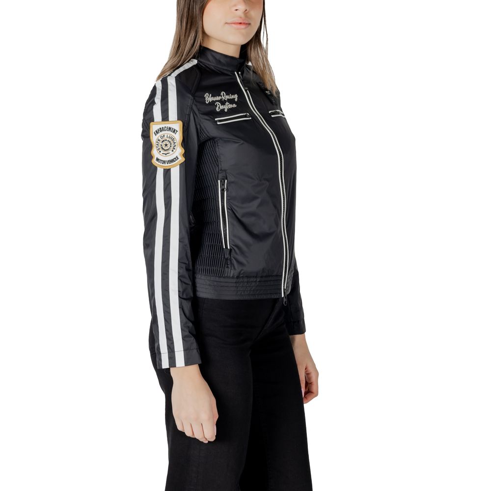 Black Polyamide Biker Jacket