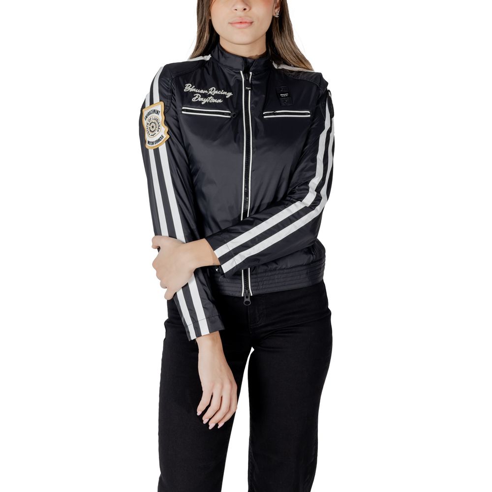 Black Polyamide Biker Jacket