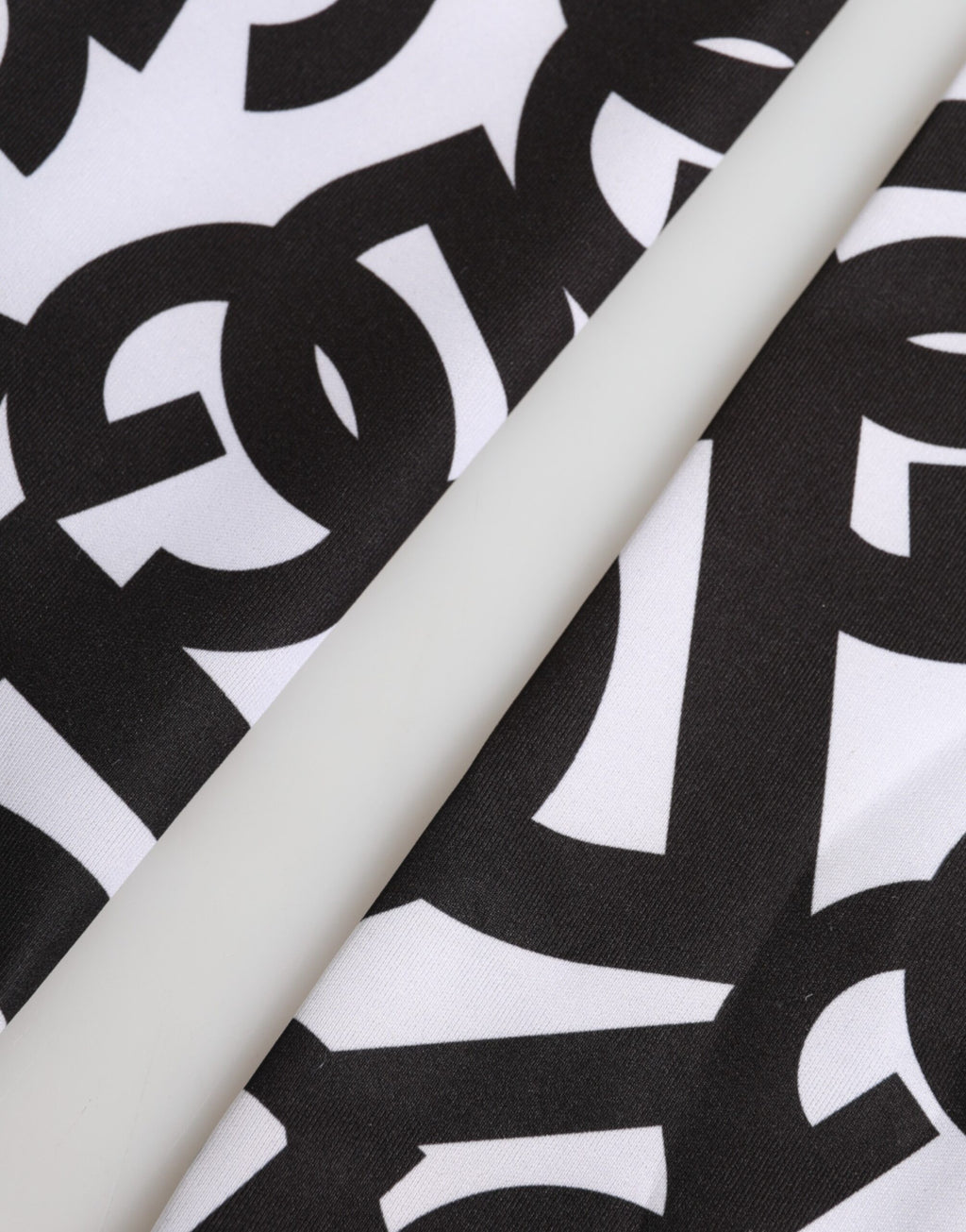 Black White DG Logo Elbow Length Mitten Gloves