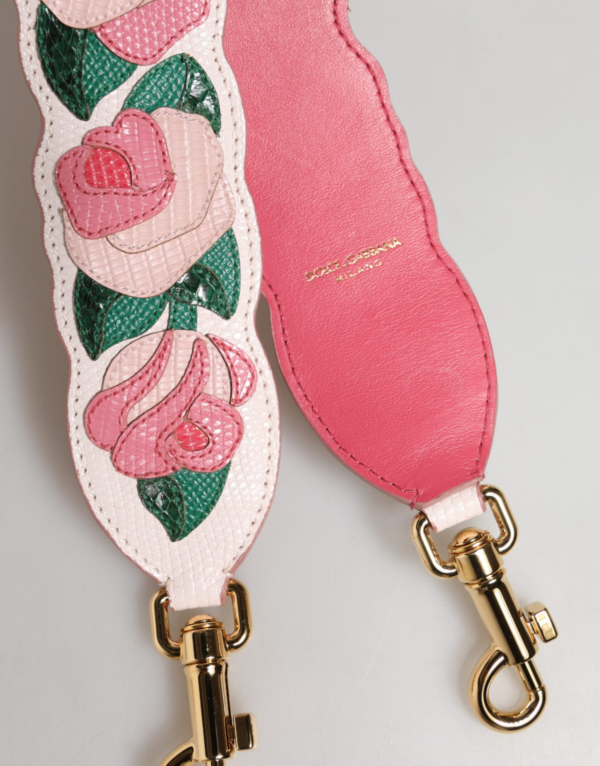 Strap White Floral Calf Leather Bag Accessory Shoulder
