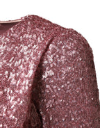 Pink Sequinned Mermaid Long Gown Dress