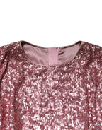Pink Sequinned Mermaid Long Gown Dress