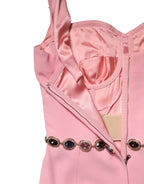 Pink Embellished Sheath Mermaid Gown Dress