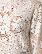 White Embroidery Lace Cotton Blouse Top