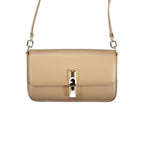 Beige Leather Women Bag