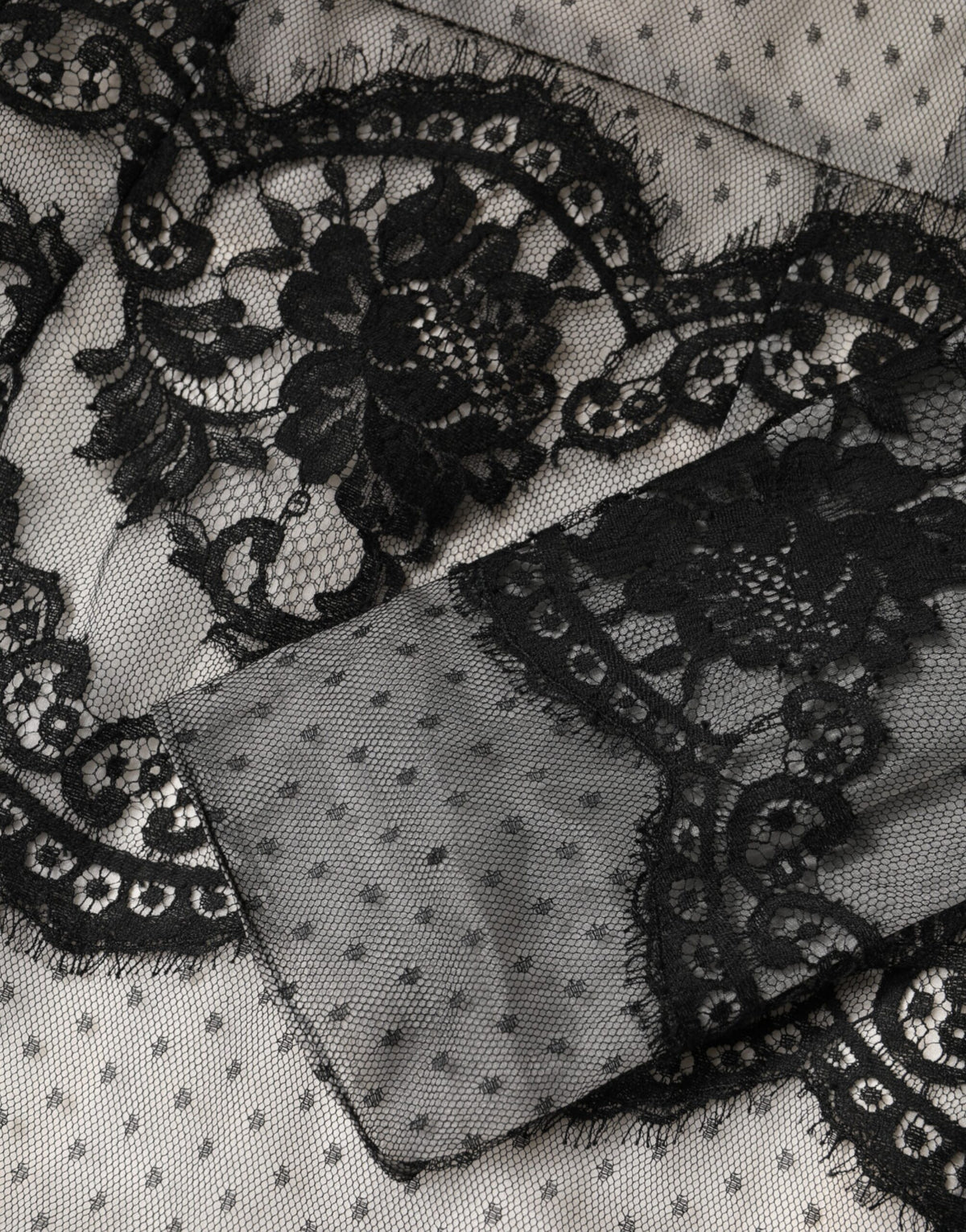 Black White Lace Silk Blend MaxiSheath Dress