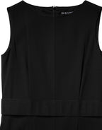 Black Sleeveless Sheath Knee Length Dress