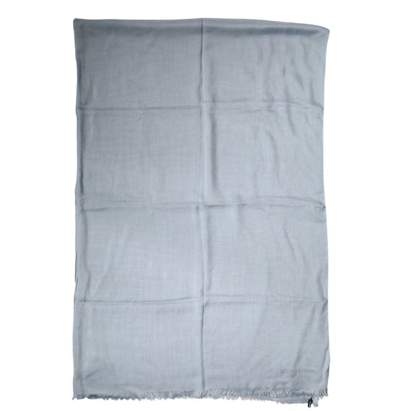 Light Blue Cashmere Knitted Shawl
