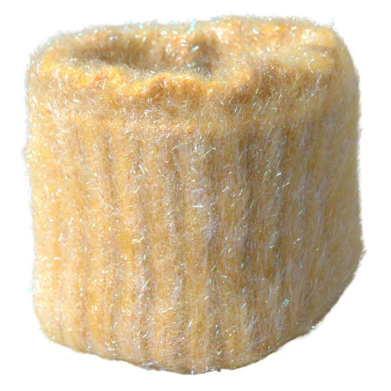 Yellow Polyester Mohair Fiber Neck Wrap Scarf