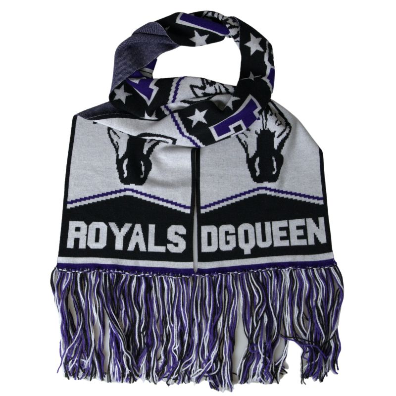 Multicolor Wool DG Queen Wrap Fringe Scarf