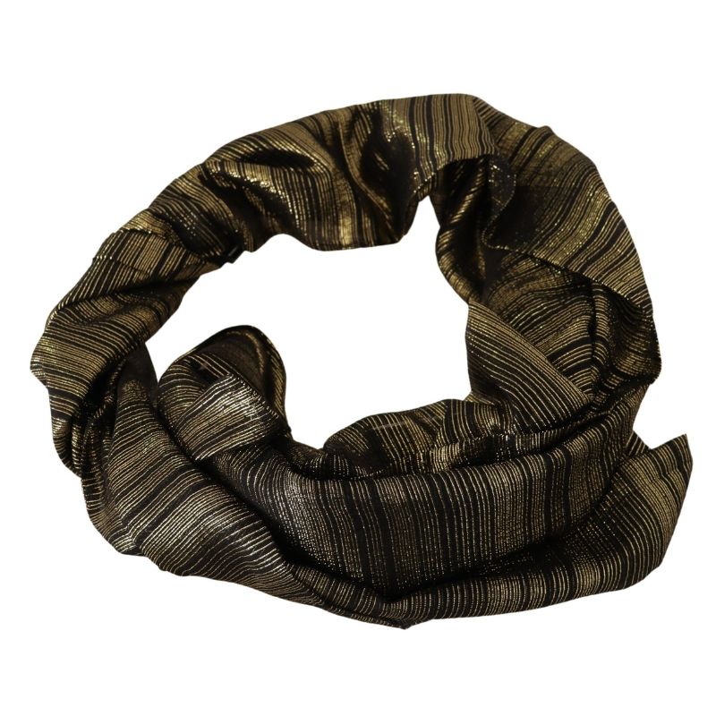 Metallic Gold Silk Stretch Shawl Wrap Scarf