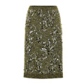 Green Viscose Mini Skirt