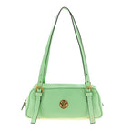Bicolor Lamb Leather Shoulder Bag