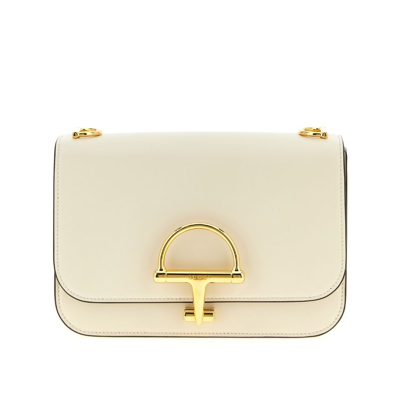 White Calfskin Shoulder Bag