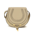 Beige Calf Leather Bos Taurus Shoulder Bag