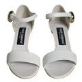 White Leather Heels Keira Sandals Shoes